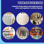 40Pcs 4" /100mm Stainless Steel Pegboard Display Hooks Bulk Set, Silver Garage Organization Peg Wall Hook Metal Slatwall Panel Hook Fit 1/8 and 1/4 Inch Pegboard for Retail