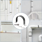 Pipe Clamps 5/8 Inches （Φ16MM）- 304 Stainless Steel & Rubber Lining heavy duty Pipe Strap clamp 10 Pack