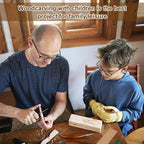 Wood Carving Knife With Leather Strop and Polishing Compound, Wood Whittling Tools for Beginners, Adults and Kids (Details Carving Knife)