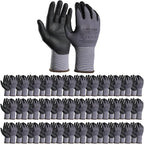 Safety Work Gloves MicroFoam Nitrile Coated-12 Pairs,Seamless Knit Nylon Gloves,Home Improvement,Micro-Foam Gloves