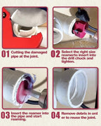 PVC Pipe Reamer 1.25 Inch, PVC Fitting Saver 1-1/4 Inch, PVC Reamer, Pipe Reamer Aluminum Alloy PVC Socket Saver Pipe Fitting Reamer for SCH40 PVC CPVC ABS Pipes