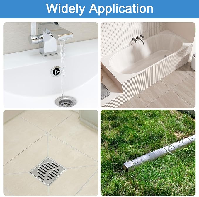 uxcell 3.28Ft Drain Auger Cable, Pipe Cleaning Spring Clog Remover, Flexible Plumbing Snake Pipe Drain Cleaner for Kitchen, Shower Sink