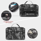 Hanging Toiletry Bag for Men, Tactical Dopp Kit Toiletry Travel Bag, Large Hygiene Organizer Shower Bag for Camping Outdoor, Black Camo