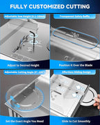 Mini Table Saw for Crafts, Multifunctional Portable Table Saws Adjustable Cutting Angle,Speed,SawDepth; Small Table Saw for Cutting, Grinding, Sanding All-in-one; Tablesaw