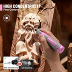 WORKPRO Cordless Rotary Tool Kit with 71pcs Accessories, 3 Variable Speeds, USB Rechargeable Mini Rotary Tool for Engraving, Sanding, Polishing, Carving, Cutting, DIY Crafts - Pink Ribbon