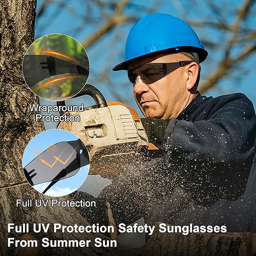 ANSI Z87.1 Safety Glasses Men Women 36 pack(18pack clear safety glasses+18pack safety sunglasses) Scratch & Impact Resistant eye protection glasses for Construction, Outdoor Sports & Work