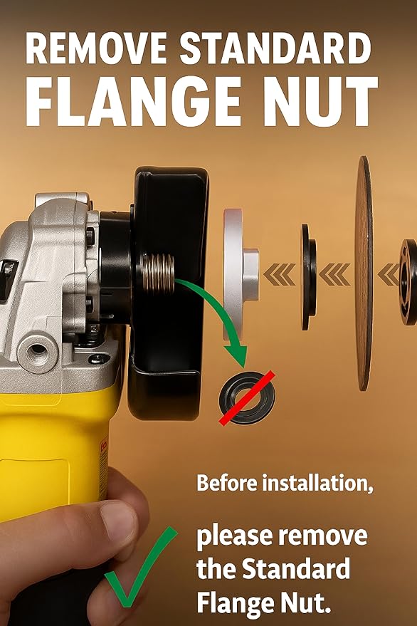 Magic Flange Nut – Angle Grinder Quick Release Lock Nut, 5/8-11 Tool-Free Disc Change, Universal Fit for DeWalt, Makita, Milwaukee Grinders