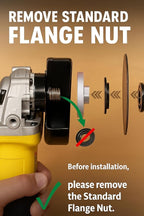 Magic Flange Nut – Angle Grinder Quick Release Lock Nut, 5/8-11 Tool-Free Disc Change, Universal Fit for DeWalt, Makita, Milwaukee Grinders