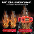 14" Rivet Nut Tool Kit, Heavy-Duty Rivnut/Nutsert Tool with 7 Mandrels (M6, M8, M10, 1/4"-20×2, 5/16"-18, 3/8"-16) & 70 Rivet Nuts, Rugged Rivnut Tool Kit with Carrying Case (14" Rivet Nut Tool Kit)