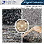 Whirlwind LSC 5 inch Dry or Wet Cutting General Purpose Continuous Turbo Power Saw Diamond Blades for Concrete Masonry Brick Stone(5'' LSC)