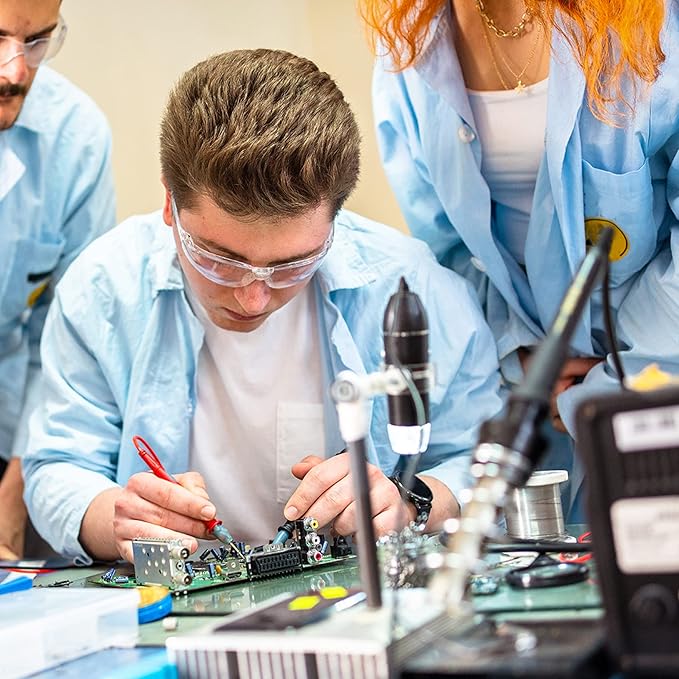 ATERET Protective Polycarbonate Safety Glasses w/TPR Coated Temples & Anti-Slip Nose Piece For Eyes Safety Protection