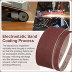 HARFINGTON 2 x 27 Inch Sanding Belts, 10 Pcs 60 Grits Aluminum Oxide Abrasive Belt Sander File Belt for Woodworking, Metal Polishing, Knife Sharpener