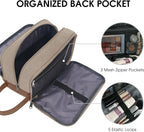 WANDF Travel Toiletry Bag for Men Large Toiletries Shaving Bag Water Resistant Hanging Dopp Kit Travel Accessories Bag for Women Men (Light Khaki)