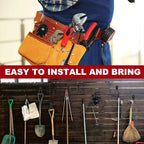 Landhoow Large Magnetic Hooks Heavy Duty Garage Magnet Hooks Strong Storage Utility Magnetic Hangers with Anti Slip Rubber Coating for Indoor and Outdoor Hanging(Black,14 Pcs)