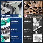 Zhushan Stainless Steel Cable Tie Gun, Auto Tighten & Cut Tool for 4.6–7.9mm Metal Ties, 4-Level Tension, Heavy-Duty & Easy to Use