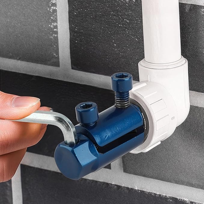 Broken Pipe Extractor Tool with Screw Bolt Extractor Kit, for 1/2" to 1" Pipes, Stripped Screws, Easy Out Valve Extraction, Pipe Threading, Screw Remover and Extractor, Storage Case, Hex Wrench, Blue