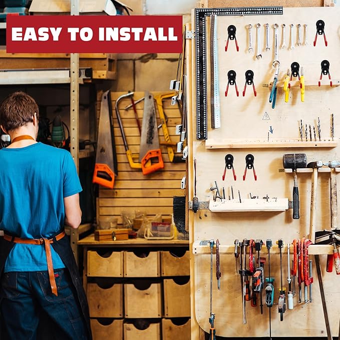 Landhoow Large Magnetic Hooks Heavy Duty Garage Magnet Hooks Strong Storage Utility Magnetic Hangers with Anti Slip Rubber Coating for Indoor and Outdoor Hanging(Red,14 Pcs)