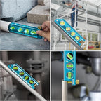 DURATECH 6.25-Inch Level, Magnetic Torpedo Level with 0°/30°/45°/90° Bubbles, V-Groove, Large Viewing Window, Aluminum Alloy Body, Hanging Hole, SAE and Metric Scale for DIY Projects and Household Use