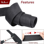 2 in 1 Heat Shrink Braided Sleeving 1-3/8 inch Cloth Wiring Harness Loom Abrasion Resistant Sleeve for Protection Cable/Sheath (34mm ID-29ft)