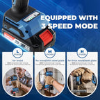 Dong Cheng 20V Brushless Impact Driver, 1,840in-lbs Cordless Impact Driver with 3200RPM, 4300IPM, 1/4" Hex, 4 Work Mode (Bare Tool)