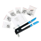 86pcs Heavy Duty Blind Rivet Nut Kit Set, Riveter Tool, Rivet Nut Gun, Thread Hand Riveter, Rivet Gun Threaded Insert Tool, Riveting Tools with 80PCS Metric Rivet Nuts Assortment M3 M4 M5 M6 M8