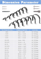 Pipe Clamps NPS 1/2 Inches （Φ22MM）- 304 Stainless Steel & Rubber Lining 10 Pack