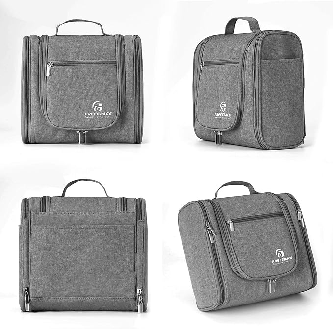 Hanging Toiletry Bag Extra Large Capacity | Premium Travel Organizer Bags For Men And Women | Durable Waterproof Nylon Bathroom, Shower, Makeup Bag For Toiletries, Cosmetics, Brushes