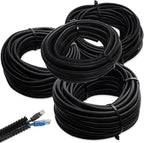 Split Wire Loom 1/4", 1/2", 3/8", 3/4" X 30 ft Electric Wires Covers Flexible Wire Loom Tubing Dog Cat Cord Protector Split Cable Sleeves (1/4", 1/2", 3/8", 3/4" x 30 Ft)