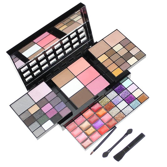 Makeup Kit for Women Full Kit Eyeshadow Facial Blusher Eyebrow Powder Face Concealer Powder Eyeliner Pencil Ultimate Color Combination 74 Colors Makeup Set Combination Palette-VeraVaultWomen
