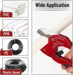 Bates- PVC Pipe Cutter, Cuts up to 1-1/4", Red Ratcheting PVC Pipe Cutter Tool, Pipe Cutters PVC Pipe Shears, Plastic Pipe Cutter, PEX Pipe Cutter, PVC Cutter Tool, PVC Ratchet Cutter