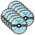KEENTECH 7-1/4 Inch Woodworking Circular Saw Blade 24T 10-Pack, Tungsten Carbide Tipped, ATAF Grind, 5/8 Inch Arbor Hole with Diamond Cutout