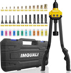 Rivet Nut Tool Rivet Nut Kit, 16" Rivnut Tool Kit with 13 Metric & SAE Mandrels Rivet Nut Assortment Kit with 130 Rivet Nuts, Hand Riveters Nutsert Tool Kit with Durable Blow Molded Case