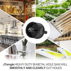 1-25/32 Inch Hole with Saw 9.1mm Triangle Shank Arbor, JTemgle Bi-Metal Hole Saw Heavy Duty Hole Cutting Tool for Cornhole Boards, Recessed Lights, Wood, Plastic, Drywall & Soft Metal