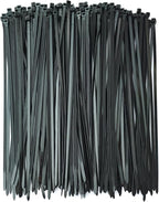 Zip Ties 14 inch 200 Pack, Black Cable Zip Ties 50 lbs Tensile Strength Nylon Self-Locking Wire Ties Wraps for Outdoor and Indoor Use by ECRABONE