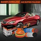 Saker Cordless Buffer Polisher, 6 Inch Fast Charging Portable Car Polishing Kit with 2PCS 12V 2000mAh Batteries, Polisher for Car Detailing Polishing Waxing