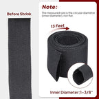 Heat Shrink Braided Sleeving Fabric Tubing 2 in 1 Wiring Harness Tubing Abrasion Resistant Cable Sleeve for Protection Wire/Sheath/Irregular Shape Hose (1-3/8"-13ft)