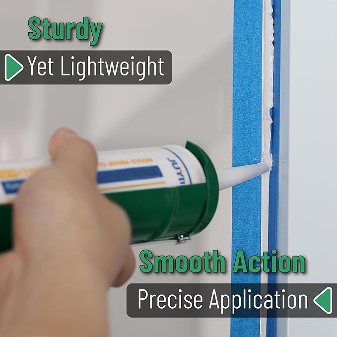 Bates- Caulking Gun, 10:1 Thrust Ratio, Deep Green, Caulking Tool Gun, Caulk Gun No Drip, Hand Caulking Guns, Silicone Gun, Caulking Gun Tool, No Drip Caulk Gun, Caulk Guns, Caulking Gun Dripless