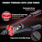 16" Rivet Nut Tool Kit with 15 Metric & SAE Mandrels and 170pcs Rivet Nuts,Visible Stroke, Quick-Change Rivet Nut Tool with Carrying Case (16" Rivet Nut Tool Kit)