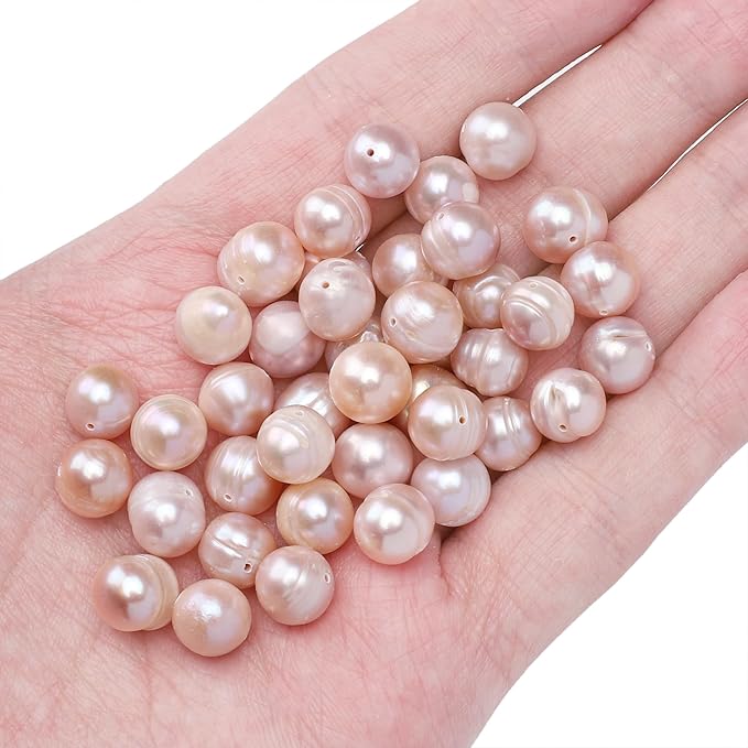 Natural Pearl Beads Potato 9-10mm Purple Freshwater Cultured Loose Gemstone Beads for DIY Jewelry Making 13.8''/Strand HQ