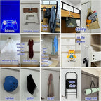 Over The Door Metal Hooks with Plastic Coating 5.5" Fit 0.5" to 2" Wide Door 4 Pcs Heavy Duty Single Towel Robe Rack Wreath Bathroom Shower Hanger Shoe Organizer Ironing Board Short White