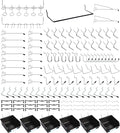 Pegboard Hooks, with Bins, Peg Locks, for Organizing Various Tools, 188 PCS, 80 of Which are Locks