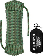 AOLEBA 8.5mm Static Climbing Rope, Outdoor Rock Climbing Ropes, Heavy Duty Rappelling Rope for Fire Rescue, Escape, 10M(32Ft) 20M(64Ft) 30M(96Ft) Ice Climbing Equipment & Parachute Accessories