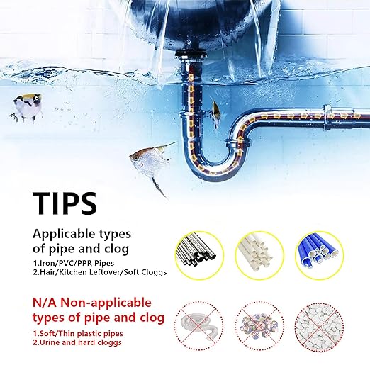 Drain Auger 25 Ft with Gloves, Plumbing Snake Drain Auger Hair Clog Remover, Heavy Duty Pipe Drain Clog Remover for Bathtub Drain, Bathroom Sink, Kitchen Cleaning