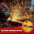 4-1/2 inch Grinding Wheels for General Purpose Metal & Stainless Steel, Aluminum Oxide Grinding Disc for Angle Grinder 4.5'' x 1/4'' x 7/8'' (10 Pack)