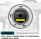 Enventor 1-1/4 Inch SDS-Plus 13A Heavy Duty Rotary Hammer Drill for Concrete Stone, Safety Clutch Electric Demolition Hammer Drill with 4 Functions, Vibration Control, Chisels, Drill Bits, Blue