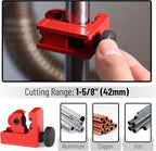 Bates- PVC Pipe Cutter, Cuts up to 1-1/4" Inch, Mini Tube Cutter 1/8" to 7/8", Ratcheting PVC Pipe Cutter Tool, Pipe Cutters PVC Pipe Shears, Plastic Pipe Cutter, PVC Cutter Tool, PVC Ratchet Cutter