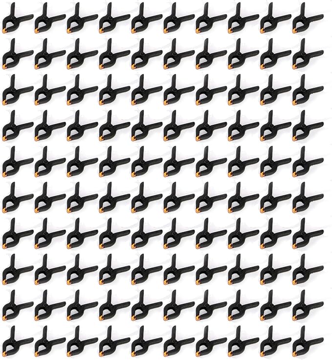 Wideskall® 2.7" inch Mini Nylon Plastic Spring Clamps - Pack of 100