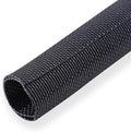 Black Braided Cable Management Sleeves Wire Loom Tubing Cord Protector Self-Wrapping (1/2"-30Feet)