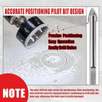 1-3/4 Inch Diamond Hole Saw with Pilot Drill Bit, 1-3/4" Serrated Brazing Tile Hole Saw Diamond Core Drill Bits with Guiding Bit for Ceramic Porcelain Tile Glass Stone Granite Marble