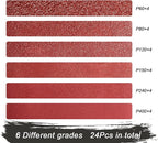 S SATC Sanding Belts 1×30-Inch Sanding belt Belt Sander Belt Sander Paper, (4 Each of 60, 80, 120,150,240,400 Grits) Aluminum Oxide 24PCS